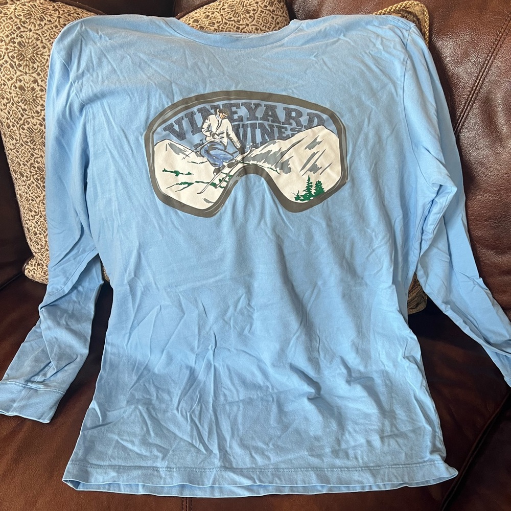 Vineyard Vines Scenic Ski Long-Sleeve Tee Sz M